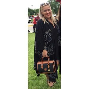 UO Urban Outfitters Ecote Bohemian Fringe Long Shawl Poncho Sweater